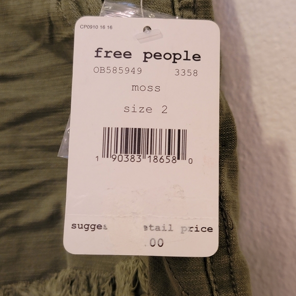 NWT Free People Army Green Shorts - Picture 5 of 7